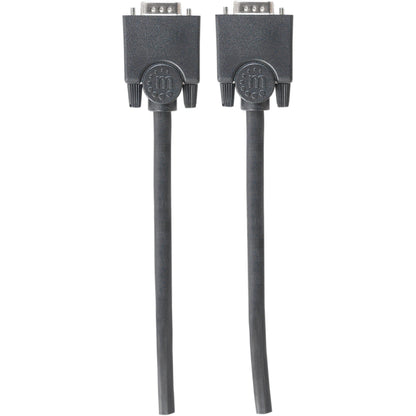 Manhattan SVGA HD15 Male to HD15 Male Monitor Cable 10' Black