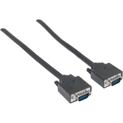 Manhattan SVGA HD15 Male to HD15 Male Monitor Cable 15' Black