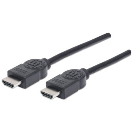 Manhattan HDMI Male to Male High Speed Shielded Cable with Ethernet 16.5' Black