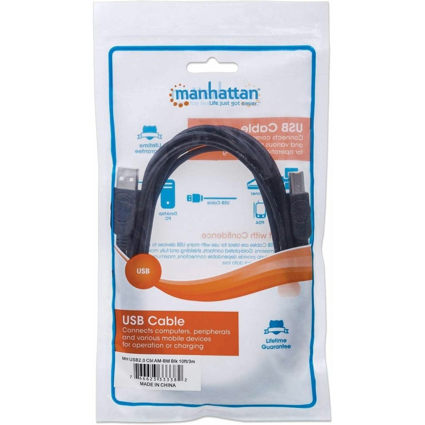 Manhattan Hi-Speed USB B Device Cable