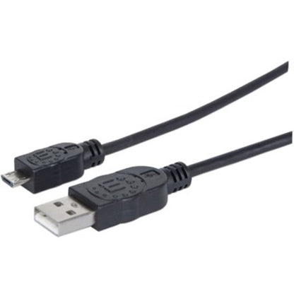 Manhattan Hi-Speed USB 2.0 A Male/Micro-B Male USB Device Cable 6' Black