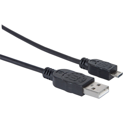 Manhattan Hi-Speed USB 2.0 A Male/Micro-B Male USB Device Cable 6' Black