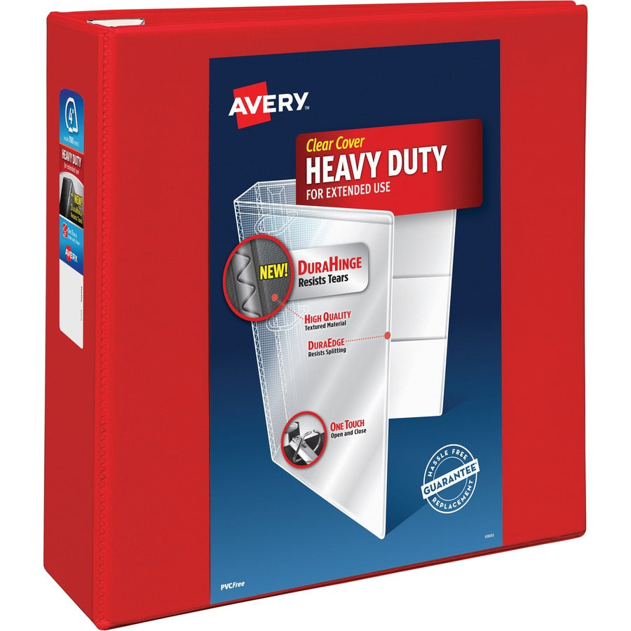 Avery&reg; Heavy-Duty View Red 4" Binder (79326)