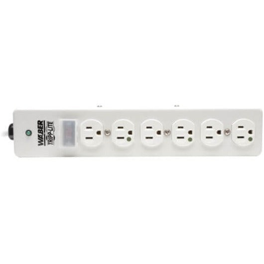 Tripp Lite Hospital-Grade Surge Protector with 6 Hospital-Grade Outlets 6 ft. (1.83 m) Cord 1050 Joules UL 1363 Not for Patient-Care Rooms