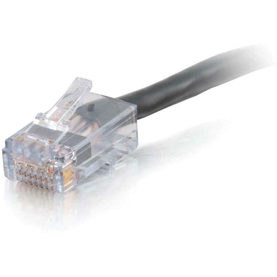 C2G-25ft Cat6 Non-Booted Network Patch Cable (Plenum-Rated) - Black