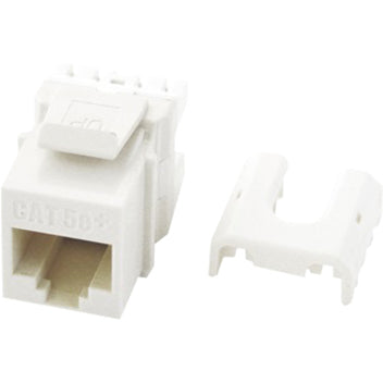 On-Q Quick Connect Cat 5e RJ45 Keystone Insert White 50-Pack