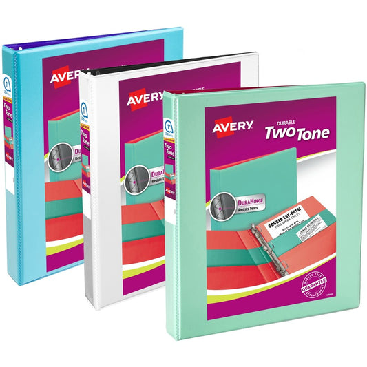 Avery&reg; 1/2" Two-Tone View 3-Ring Binder With Pockets