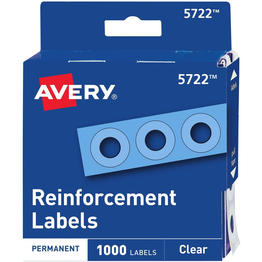 Avery&reg; Hole Reinforcements Clear 1000 Labels (5722)