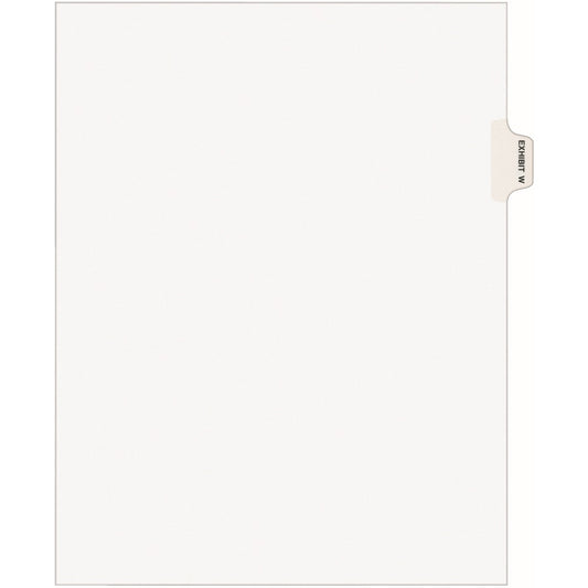 Avery&reg; Individual Legal Dividers Avery&reg; Style Letter Size Side Tab EXHIBIT W (1393)