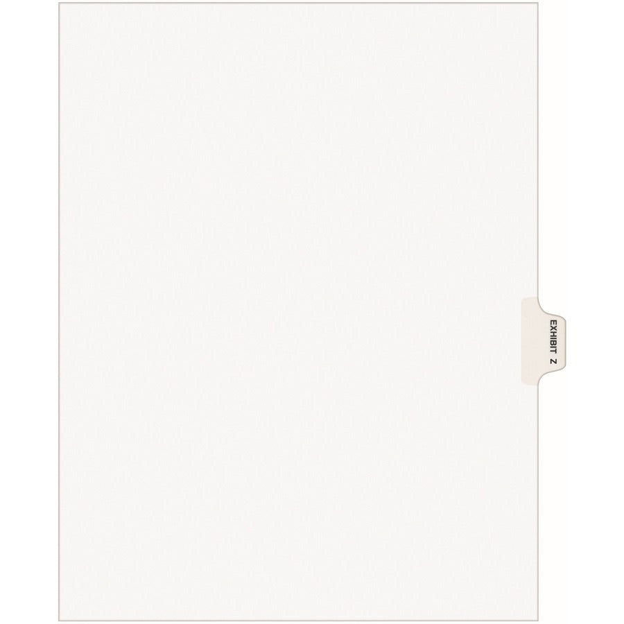 Avery&reg; Individual Legal Dividers Avery&reg; Style Letter Size Side Tab EXHIBIT Z (1396)