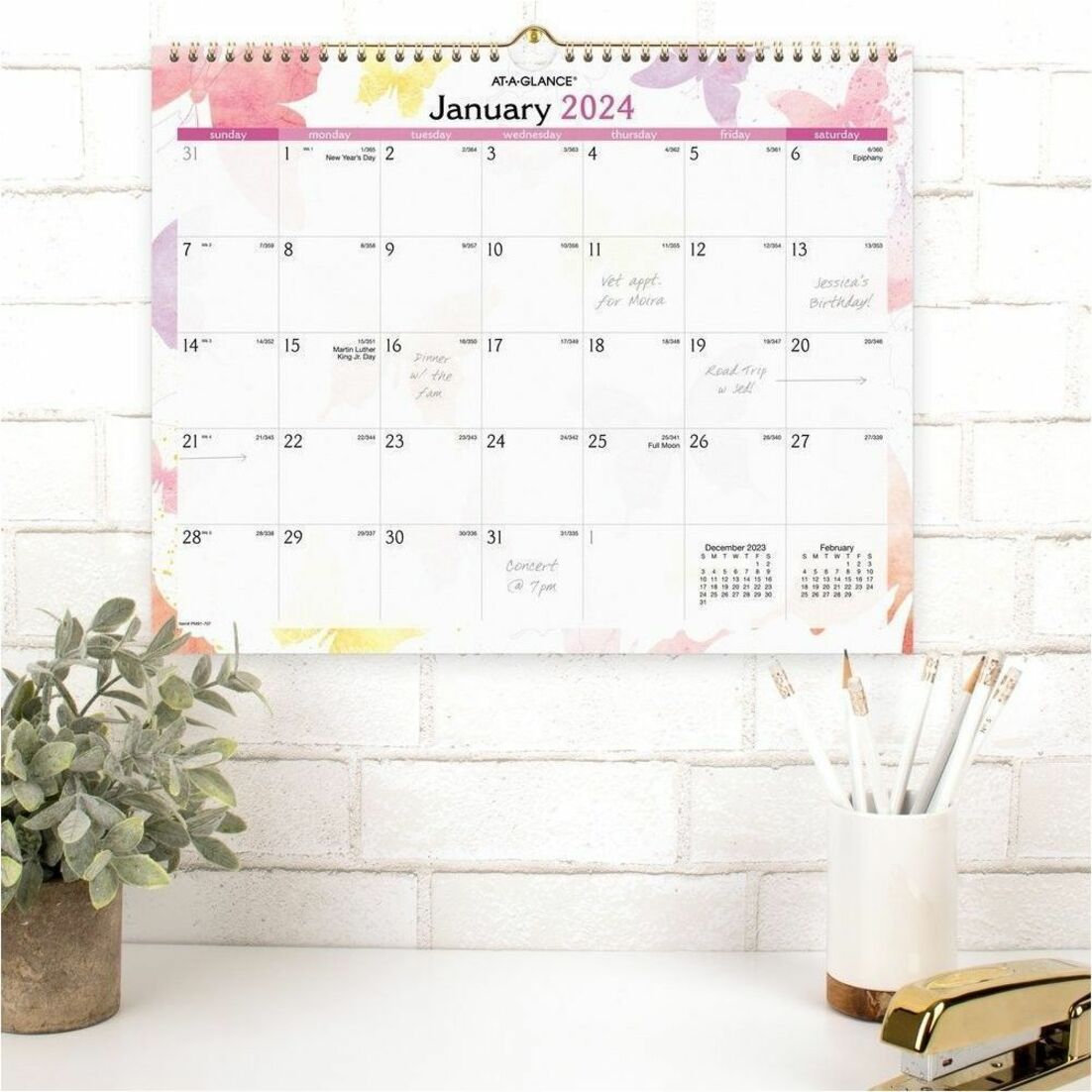 At-A-Glance WatercolorsWall Calendar