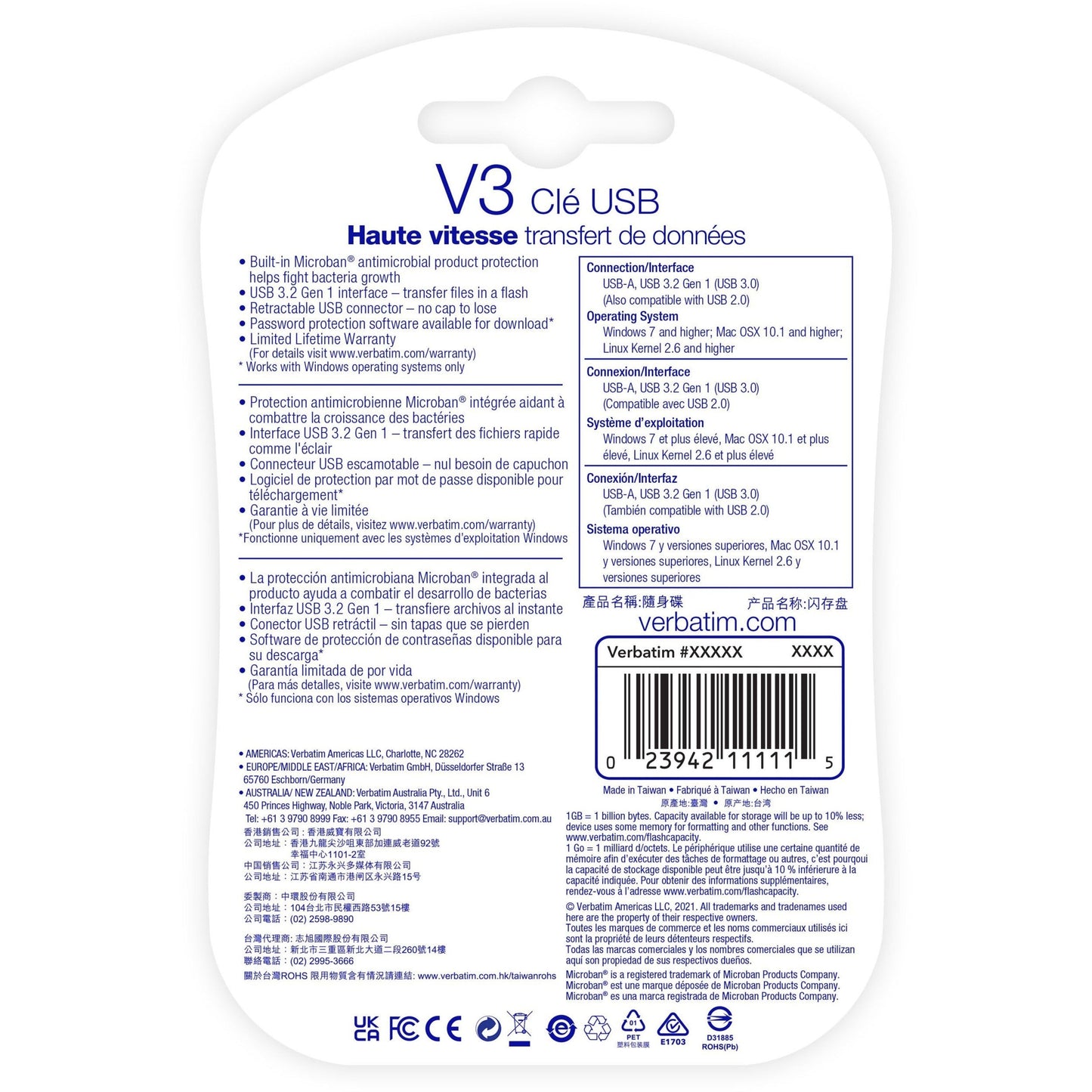 32GB Store 'n' Go&reg; V3 USB 3.2 Gen 1 Flash Drive - Gray