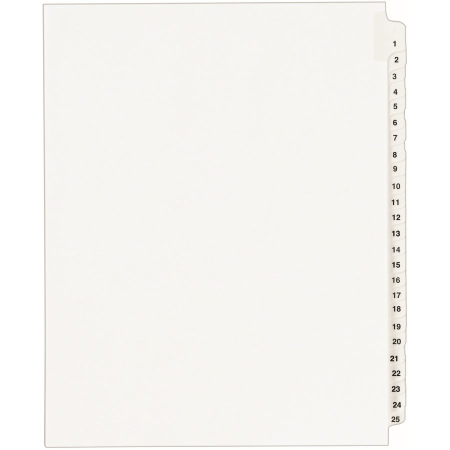 Avery&reg; Standard Collated Legal Dividers Avery&reg; Style Letter Size 1-25 Tab Set (01330)