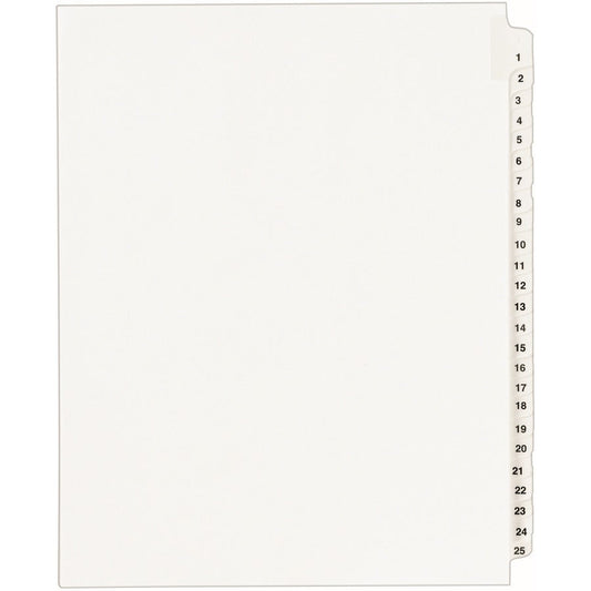 Avery&reg; Standard Collated Legal Dividers Avery&reg; Style Letter Size 1-25 Tab Set (01330)