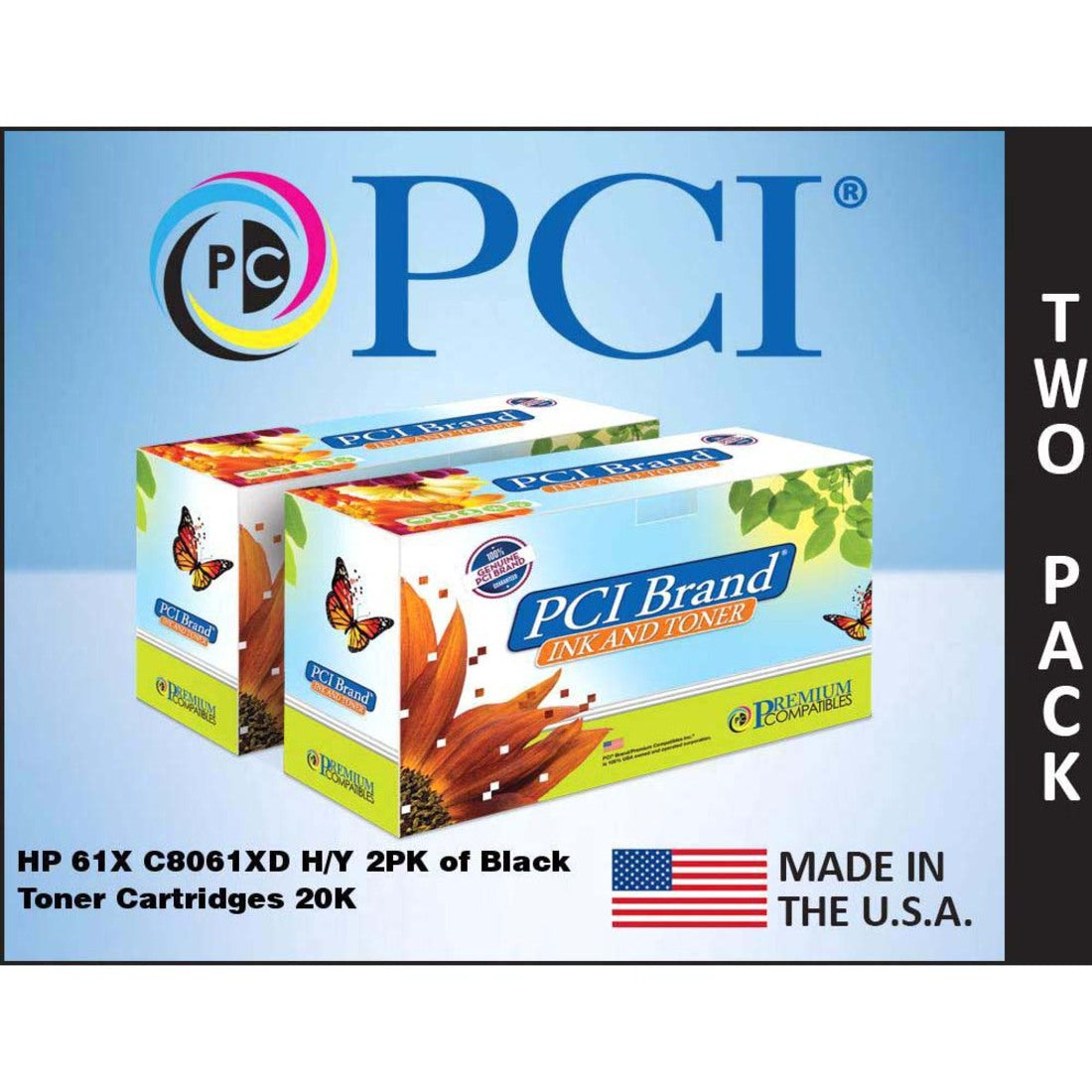 Premium Compatibles High Yield Laser Toner Cartridge - Alternative for HP C8061D - Black - 2 / Pack