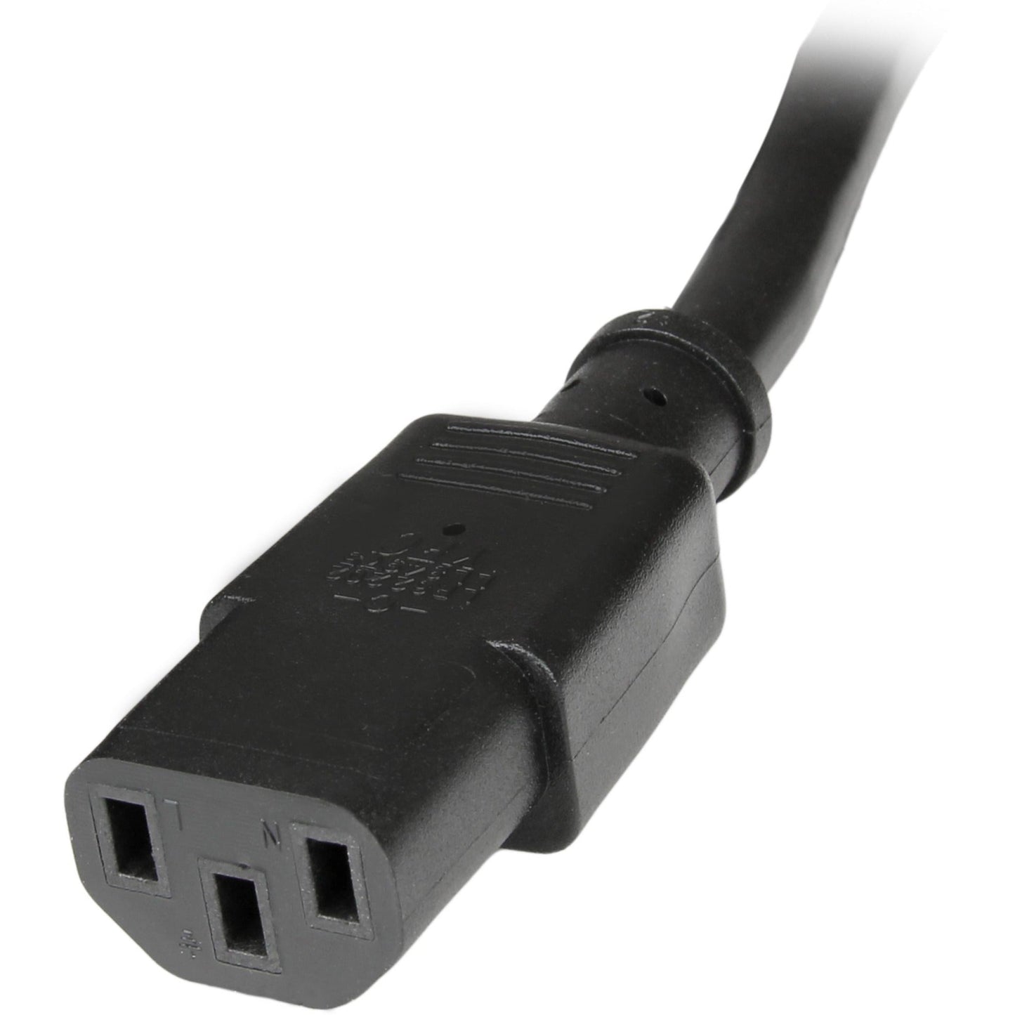 StarTech.com 2ft (0.6m) Power Extension Cord C14 to C13 10A 125V 18AWG Computer Power Cord Extension Power Supply Extension Cable