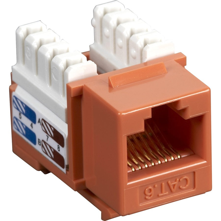 ORANGE CAT6 KEYSTONE JACK UNSHI