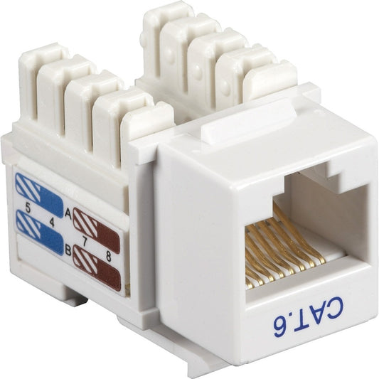 10-PACK CAT6 KEYSTONE JACK UNSH