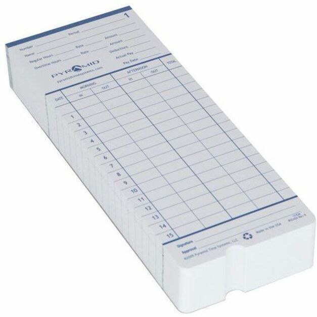 Pyramid Time Systems 42426 Time Cards 100/pk