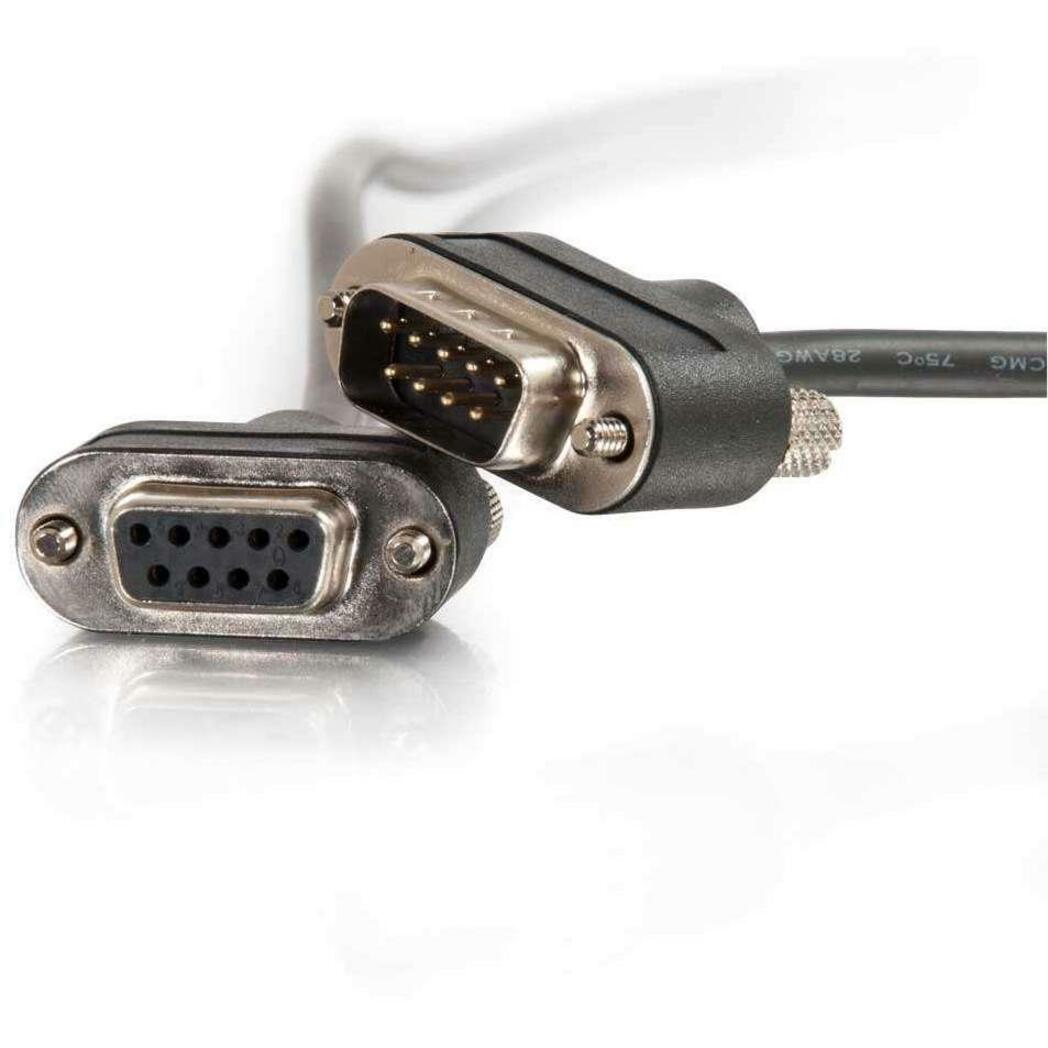 C2G 15ft RS232 DB9 Cable with Low Profile Connectors - In Wall Rated - M/F