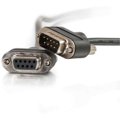 C2G 10ft Serial RS232 DB9 Cable with Low Profile Connectors M/F - In-Wall CMG-Rated