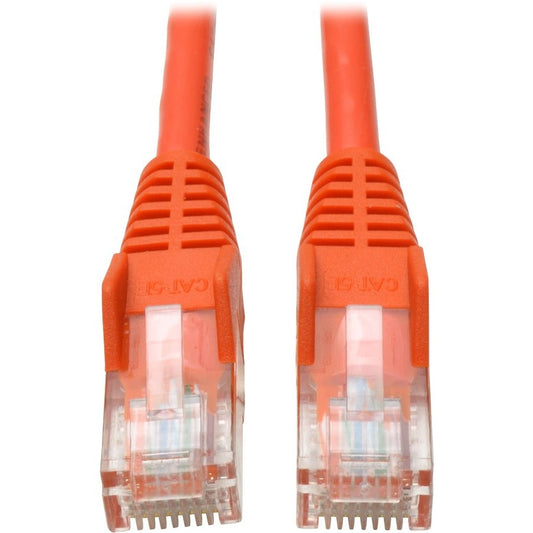 Tripp Lite Cat5e 350 MHz Snagless Molded (UTP) Ethernet Cable (RJ45 M/M) PoE Orange 7 ft. (2.13 m)