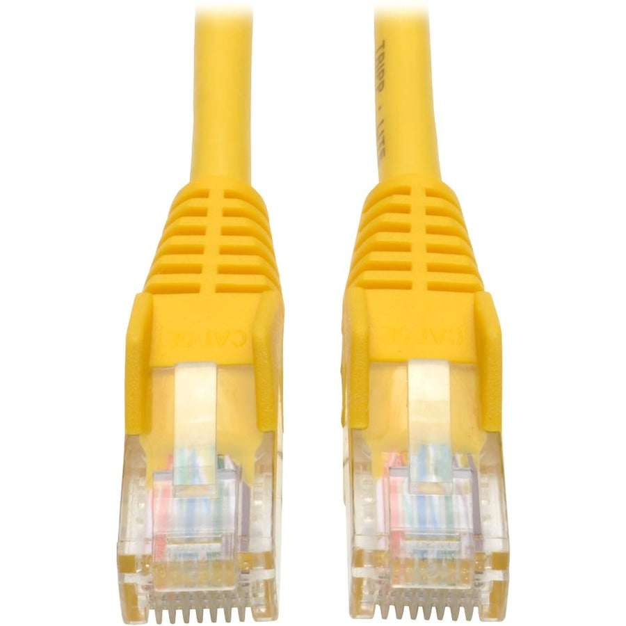 Tripp Lite Cat5e 350 MHz Snagless Molded (UTP) Ethernet Cable (RJ45 M/M) PoE Yellow 15 ft. (4.57 m)