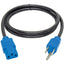 Tripp Lite Desktop Computer AC Power Cable NEMA 5-15P to C13 - 10A 125V 18 AWG 4 ft. (1.22 m) Blue Plugs