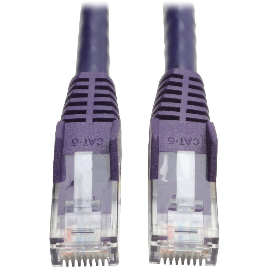 Tripp Lite Cat6 Gigabit Snagless Molded (UTP) Ethernet Cable (RJ45 M/M) PoE Purple 5 ft. (1.52 m)