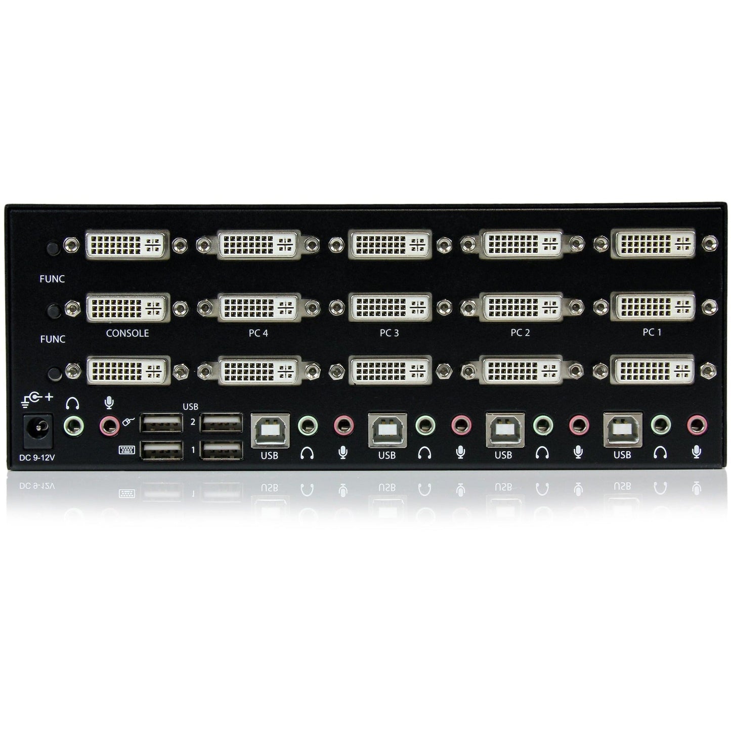 StarTech.com 4 Port Triple Monitor DVI USB KVM Switch with Audio & USB 2.0 Hub