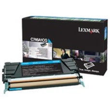 Lexmark Original Laser Toner Cartridge - Cyan - 1 Each