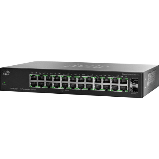 Cisco Compact 24 Port Gigabit Switch with 2 Combo Mini-GBIC Ports