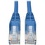 Tripp Lite Cat5e 350 MHz Snagless Molded (UTP) Ethernet Cable (RJ45 M/M) PoE Blue 2 ft. (0.61 m)