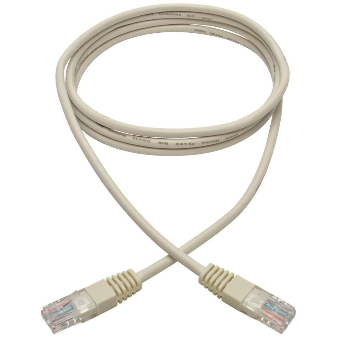 Tripp Lite Cat5e 350 MHz Molded (UTP) Ethernet Cable (RJ45 M/M) PoE White 6 ft. (1.83 m)