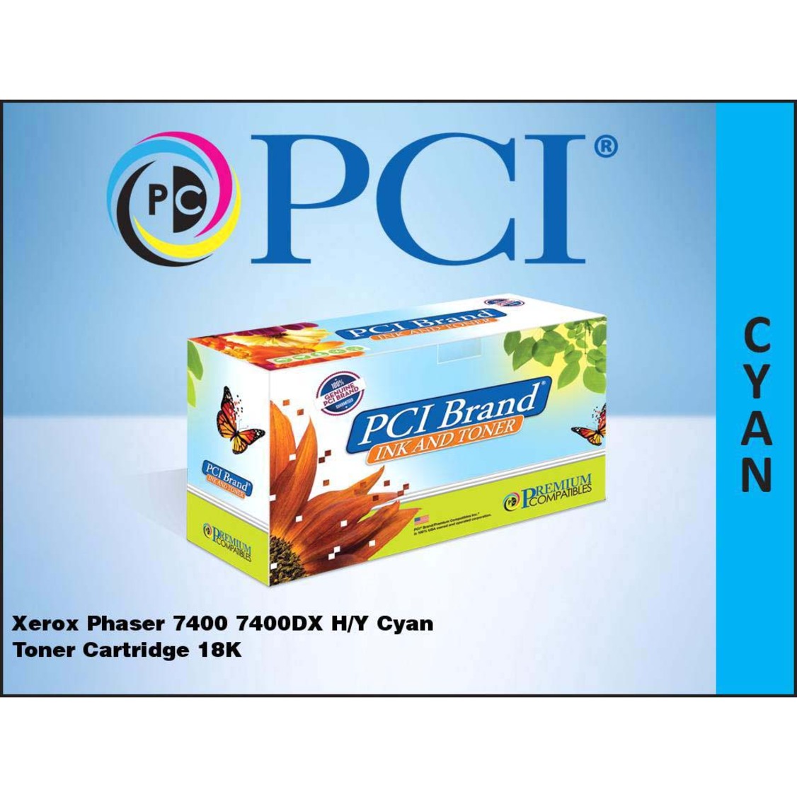 Premium Compatibles High Yield Laser Toner Cartridge - Alternative for Xerox 106R01077 - Cyan - 1 / Each