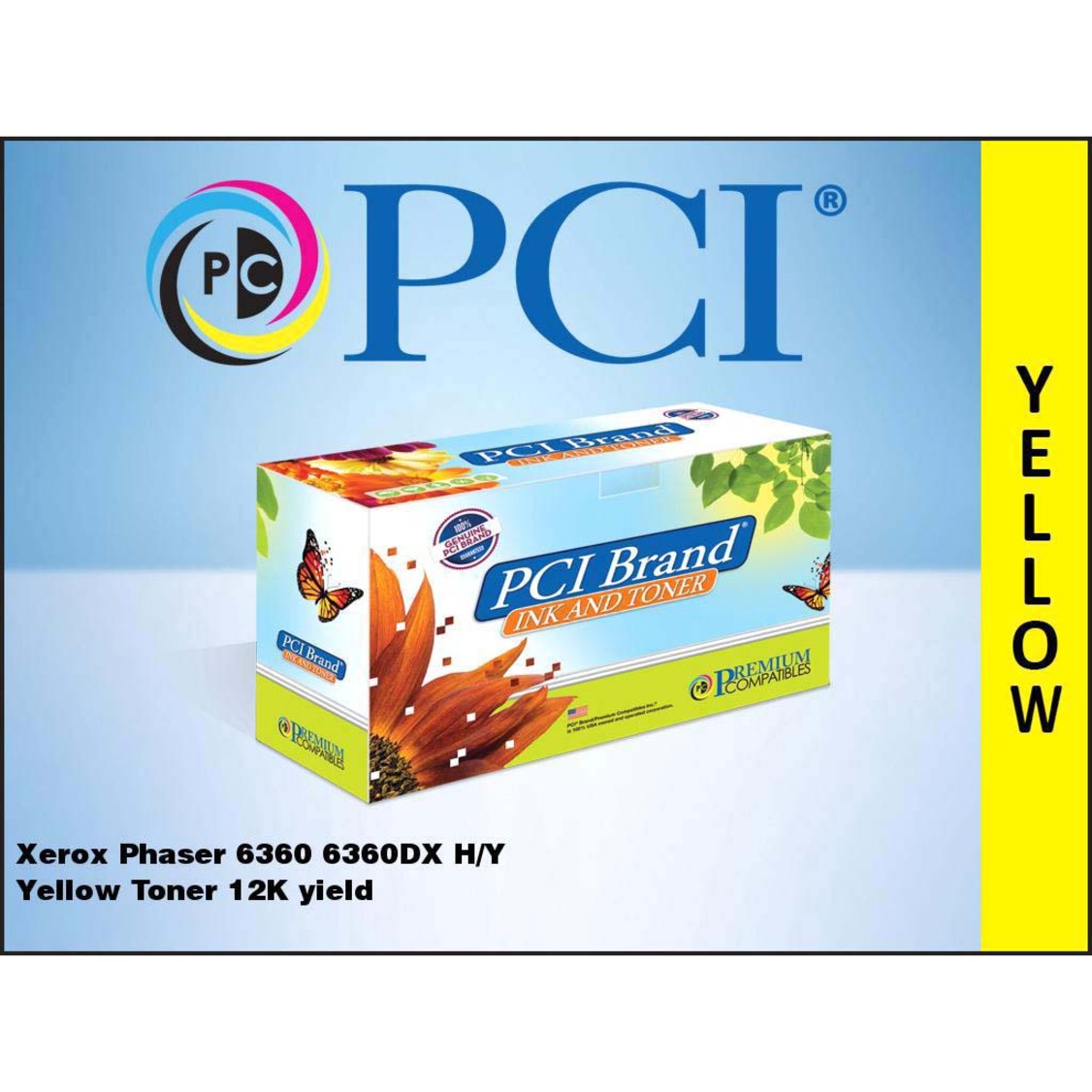 Premium Compatibles High Yield Laser Toner Cartridge - Alternative for Xerox 106R01220 - Yellow - 1 / Each