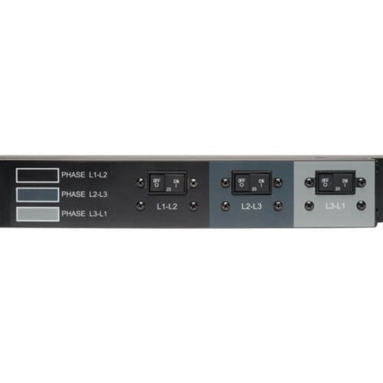 Tripp Lite PDU 12.6kW 3-Phase Local Metered PDU 208V Outlets (36 C13 & 9 C19) Hubbell 50A CS8365C 6 ft. (1.83 m) Cord 0U Vertical TAA