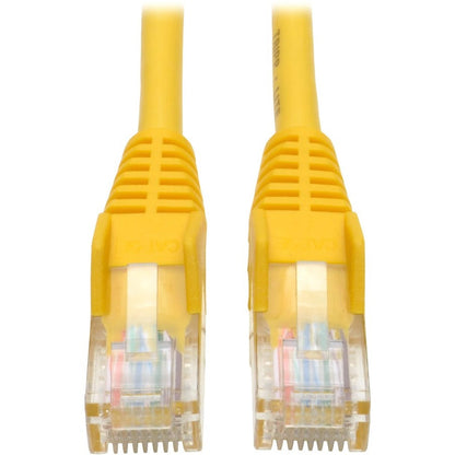 Tripp Lite Cat5e 350 MHz Snagless Molded (UTP) Ethernet Cable (RJ45 M/M) PoE Yellow 1 ft. (0.31 m)