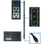 Tripp Lite PDU 5.7kW 3-Phase Local Metered PDU 120V Outlets (42 5-15/20R) 208V L21-20P input 6 ft. (1.83 m) Cord 0U Vertical TAA