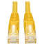 Tripp Lite Cat6 Gigabit Snagless Molded (UTP) Ethernet Cable (RJ45 M/M) PoE Yellow 50 ft. (15.24 m)