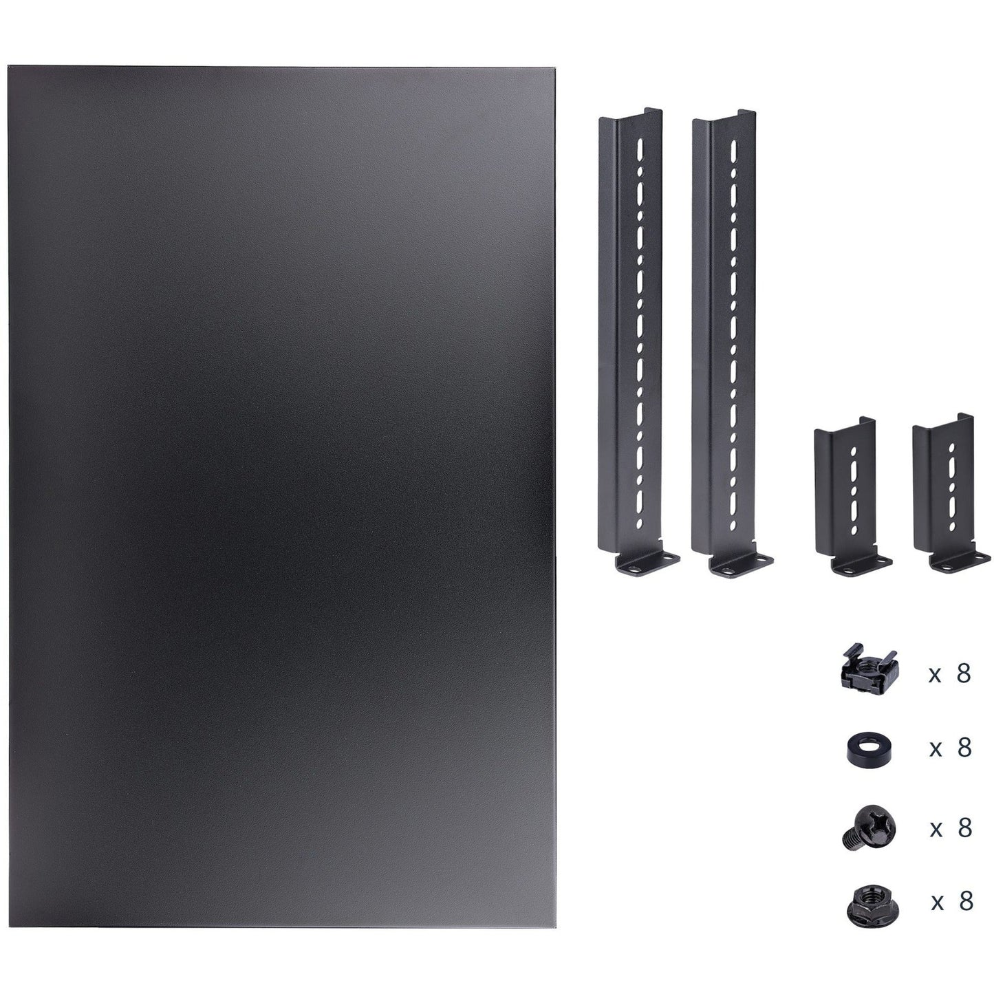 StarTech.com 1U 4-Post 19.5 to 38in Adjustable Mounting Depth Rack Mount Shelf - Heavy Duty Fixed Rack Shelf - 330 lb / 150kg - 27.5in Deep