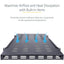 StarTech.com 1U 4-Post 19.5 to 38in Adjustable Mounting Depth Vented Rack Mount Shelf - Heavy Duty Fixed Rack Shelf - 330lbs / 150kg - 27.5in Deep