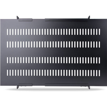 StarTech.com 1U 4-Post 19.5 to 38in Adjustable Mounting Depth Vented Rack Mount Shelf - Heavy Duty Fixed Rack Shelf - 330lbs / 150kg - 27.5in Deep