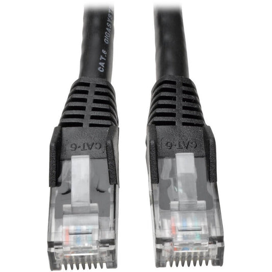 Tripp Lite Cat6 Gigabit Snagless Molded (UTP) Ethernet Cable (RJ45 M/M) PoE Black 15 ft. (4.57 m)