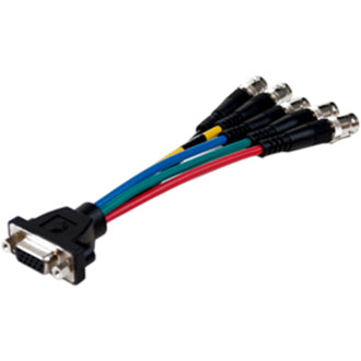 VGA HD15F TO 5 BNCF CABLE .5FT 