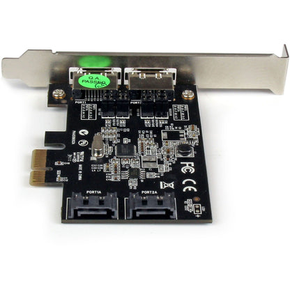 StarTech.com 2 Port PCI Express SATA 6 Gbps eSATA Controller Card - Dual Port PCIe SATA III Card - 2 Int/2 Ext