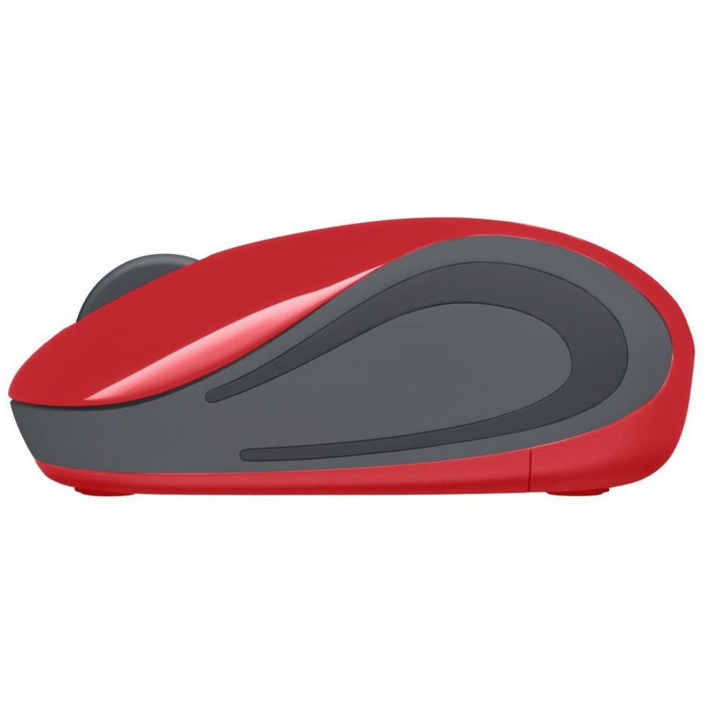 Logitech Wireless Mini Mouse M187 Ultra Portable 2.4 GHz with USB Receiver 1000 DPI Optical Tracking 3-Buttons PC / Mac / Laptop - Red