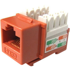 Weltron Cat6 Orange 110 Keystone Punch Down Jack (44-678C6-OR)