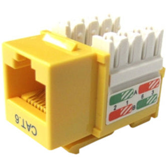 Weltron Cat6 Yellow 110 Keystone Punch Down Jack (44-678C6-YL)