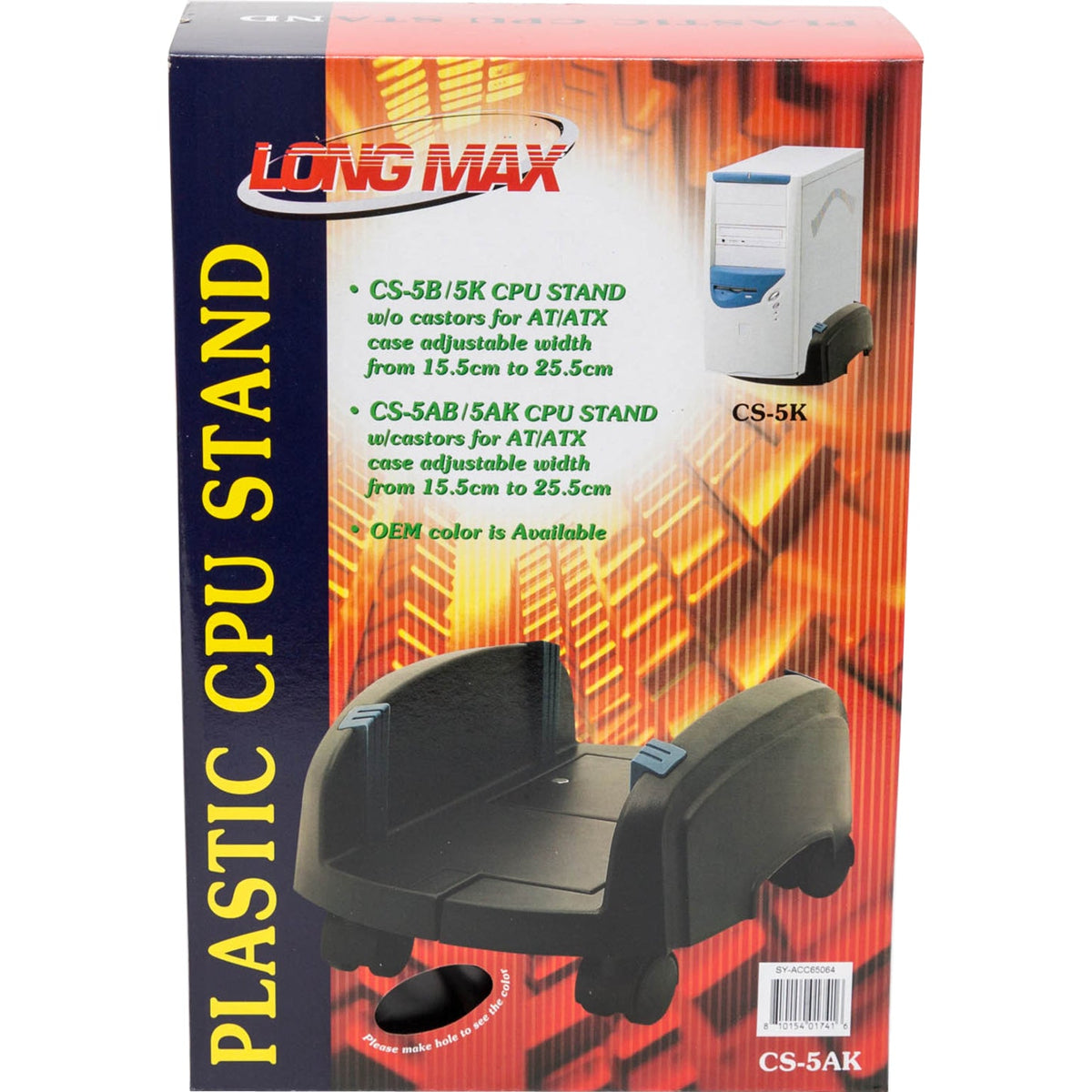 SYBA Multimedia Plastic Stand for ATX Case with Adjustable Width with Caster wheels